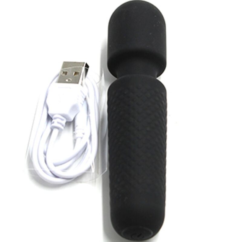 ARMONY - YOUR MAGIC MASSAGER & VIBRATOR RECHARGEABLE 10 VIBRATIONS WAND DOTS BLACK