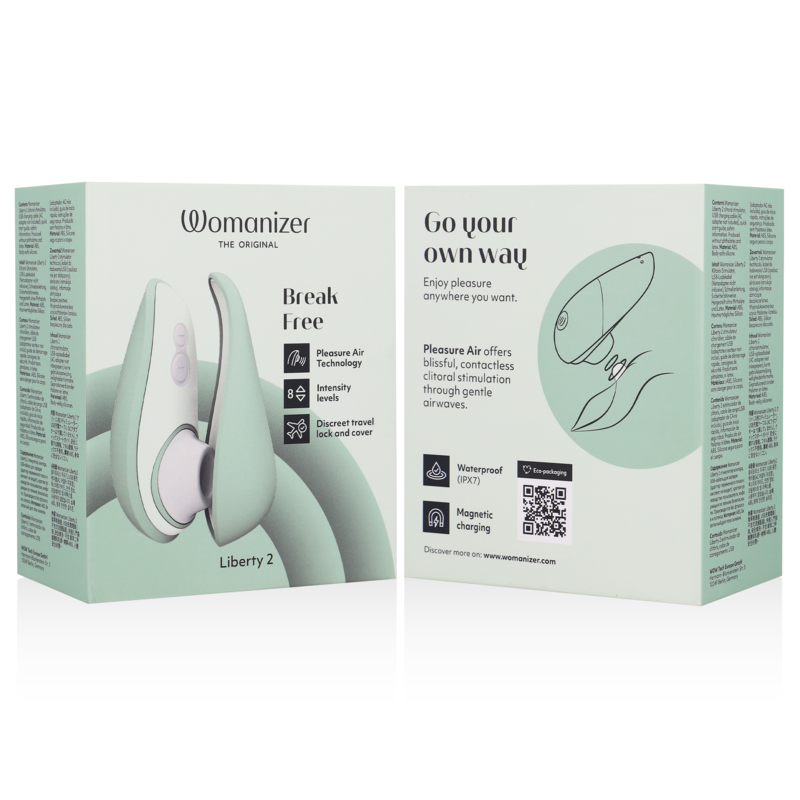 WOMANIZER - LIBERTY 2 CLITORIS STIMULATOR & SUCKER LIGHT GREEN