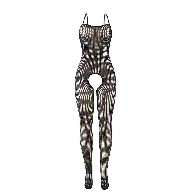 SUBBLIME - 951726 BLACK ELASTIC FISHNET CROTCHLESS BODYSTOCKING ONE SIZE