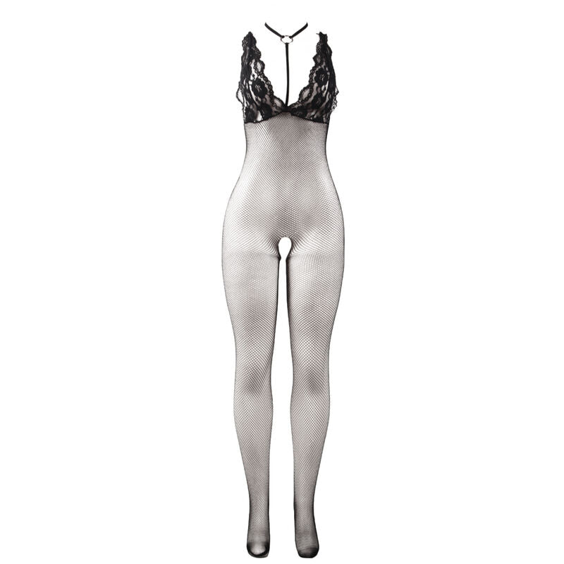 SUBBLIME - 951993 BLACK TRANSPARENT FISHNET CROTCHLESS BODYSTOCKING ONE SIZE