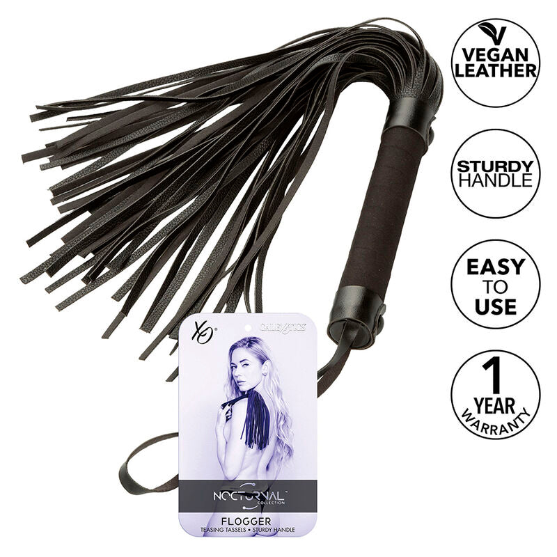 CALEXOTICS - NOCTURNAL FLOGGER LEATHER BLACK