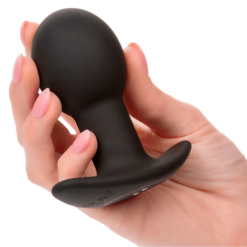 CALEXOTICS - ROCK BOTTOM ANAL PLUG 10 VIBRATIONS SILICONE BLACK