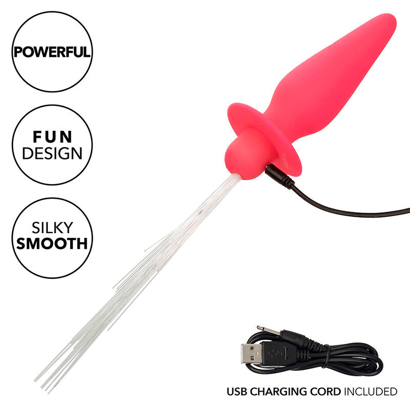 CALEXOTICS - SOUTHERN LIGHTS LIGHT UP ANAL PLUG 10 VIBRATIONS SILICONE PINK