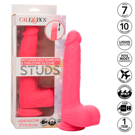 CALEXOTICS - STUDS REALISTIC VIBRATOR 10 VIBRATIONS PINK