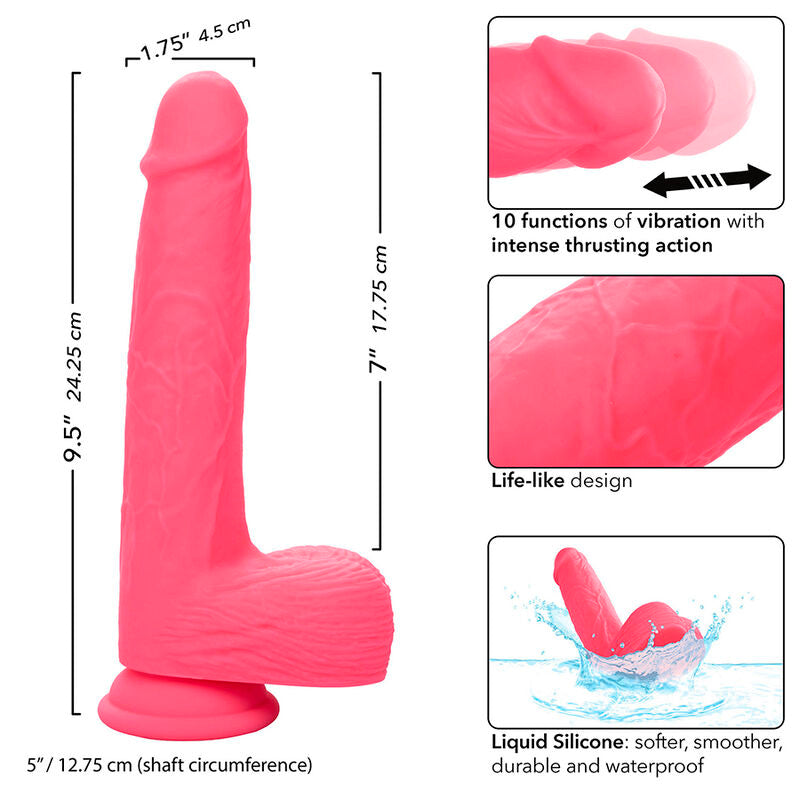 CALEXOTICS - STUDS REALISTIC VIBRATOR 10 VIBRATIONS PINK