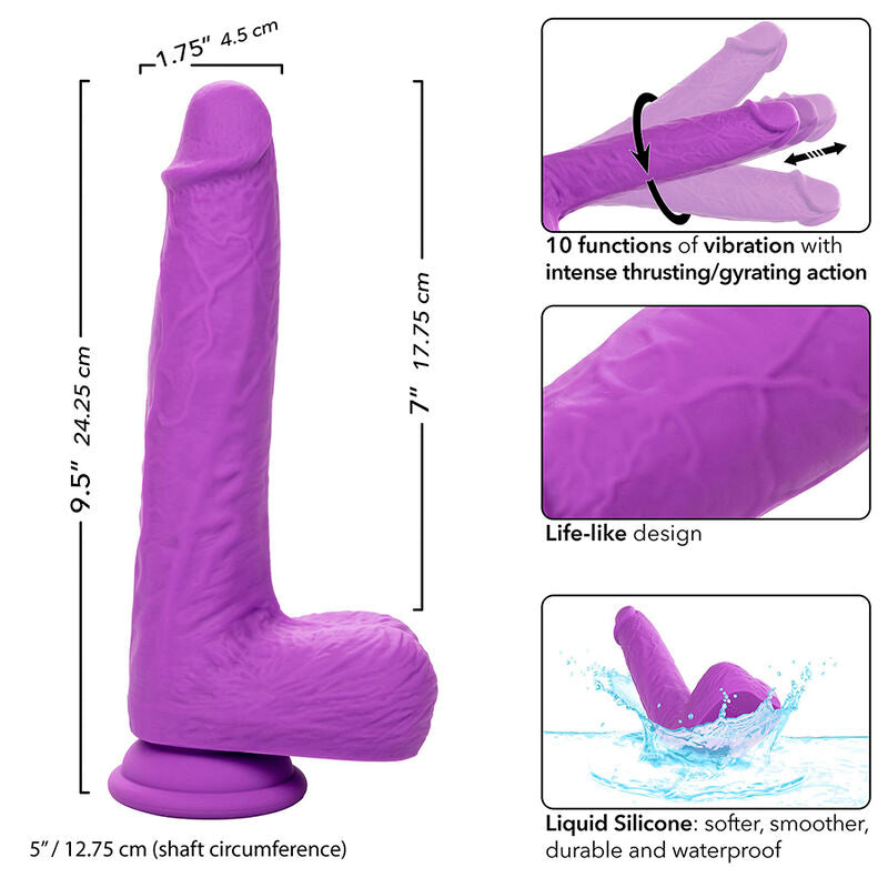 CALEXOTICS - STUDS RECHARGEABLE AND ROTATING VIBRATOR 10 VIBRATIONS PURPLE