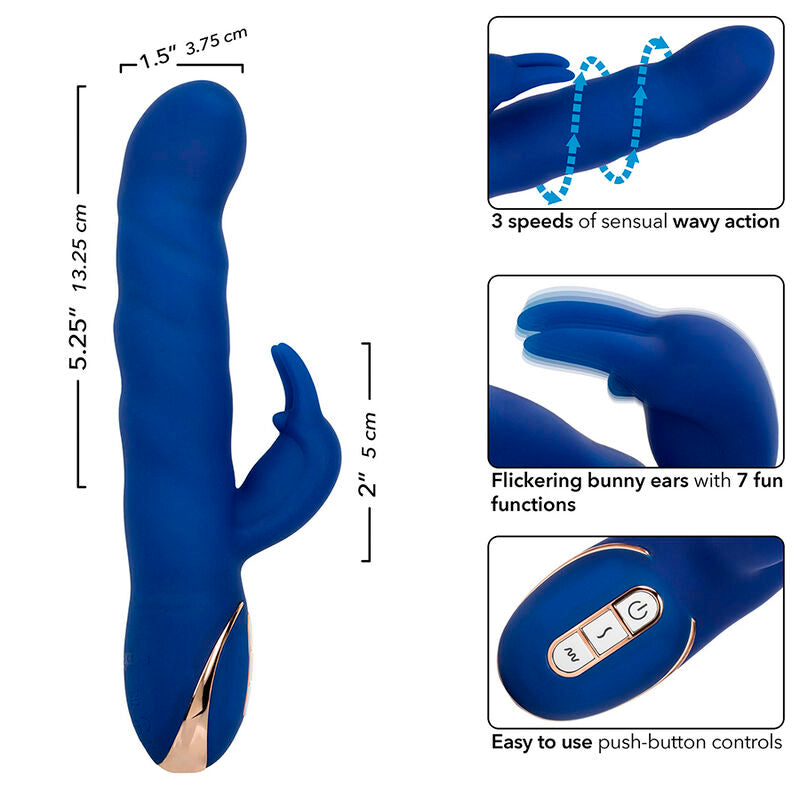 CALEXOTICS - JACK RABBIT VIBRATOR WAVE MOTION BLUE