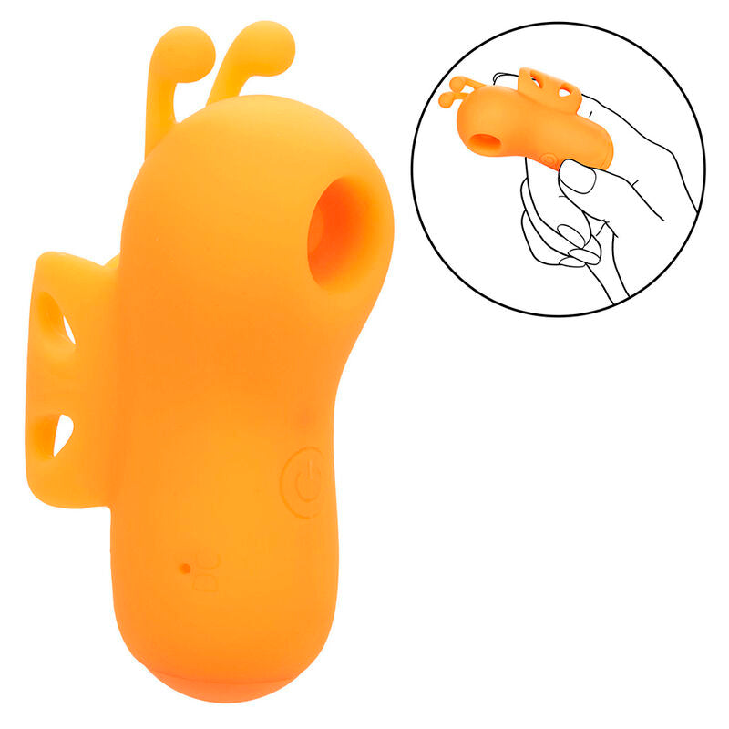 CALEXOTICS - NEON VIBES THE BUZZING VIBE FINGER STIMULATOR 10 VIBRATIONS ORANGE