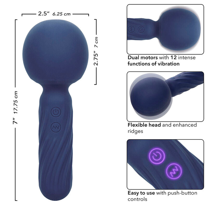 CALEXOTICS - CHARISMA SEDUCTION MASSAGER 12 FUNCTIONS 17.75 CM X 6.25 CM PURPLE