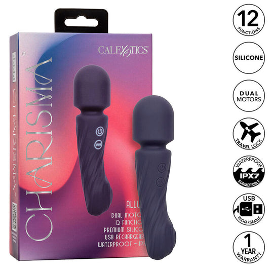 CALEXOTICS - CHARISMA ALLURE MASSAGER DUAL MOTORS 12 FUNCTIONS 17.25 CM X 4.5 CM PURPLE