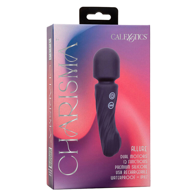 CALEXOTICS - CHARISMA ALLURE MASSAGER DUAL MOTORS 12 FUNCTIONS 17.25 CM X 4.5 CM PURPLE