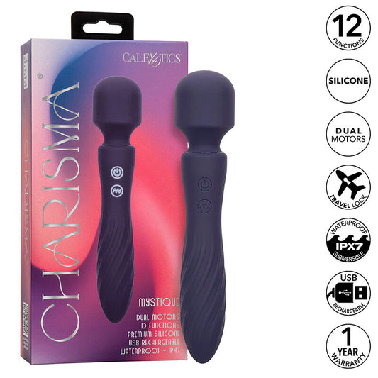 CALEXOTICS - CHARISMA MYSTIQUE MASSAGER DUAL MOTORS 12 FUNCTIONS 20,5 CM X 4.5 CM PURPLE