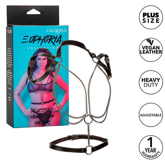 CALEXOTICS - EUPHORIA MULTICHAIN HALTER HARNESS PREMIUM PLUS SIZE