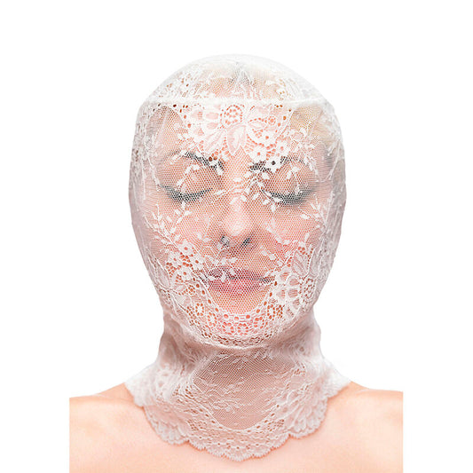 NS NOVELTIES - FETISH & FASHION LACE HOOD WHITE