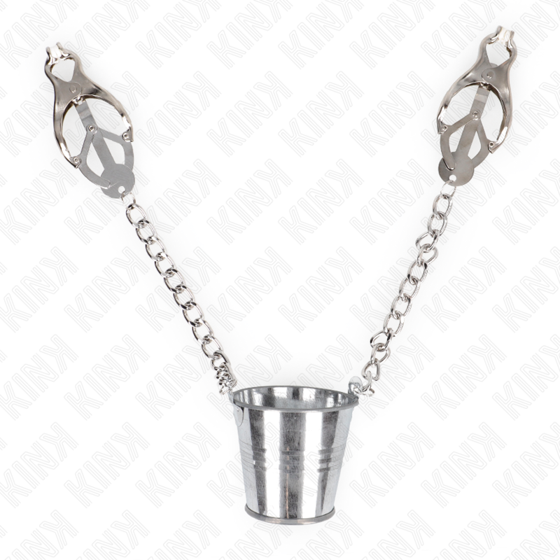 KINK - NIPPLE CLAMPS WITH A BUCKET SILVER