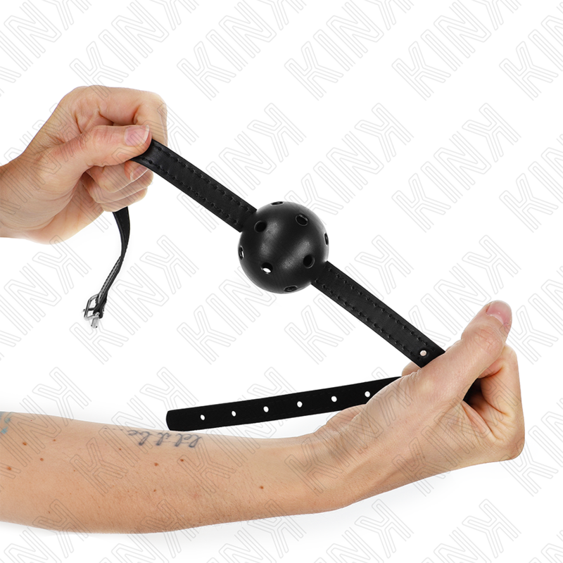 KINK - SIMPLICITY BLACK BREATHABLE BALL 4.5 CM GAG 62 x 1.5 CM