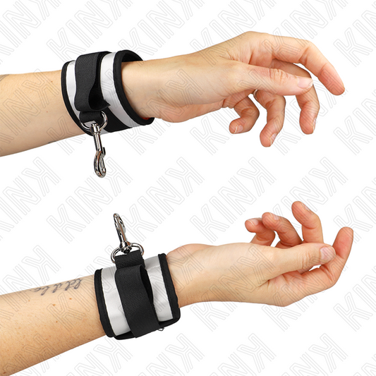 KINK - NEOPRENE WRIST CUFFS GREY 23 X 5 CM