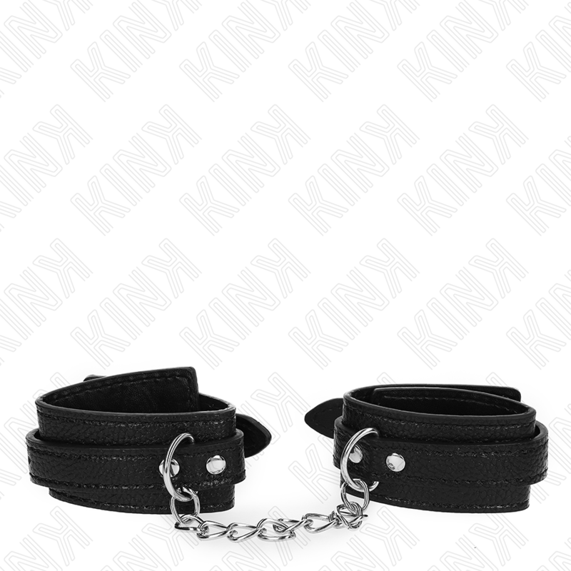 KINK - SNAKE PATTERN WRIST RESTRAINTS BLACK ADJUSTABLE 20-28 CM X 5.4 CM