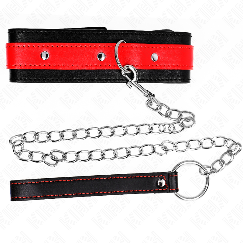 KINK - NECKLACE WITH RED STRAP 65 CM AJUSTABLE 36-43 CM X 5 CM