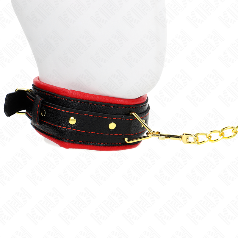 KINK - NECKLACE WITH SPONGE IMITATION LEATHER STRAP MODEL 2 ADJUSTABLE 37-54 CM X 3 CM