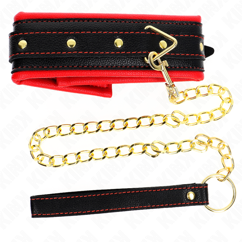 KINK - NECKLACE WITH SPONGE IMITATION LEATHER STRAP MODEL 2 ADJUSTABLE 37-54 CM X 3 CM