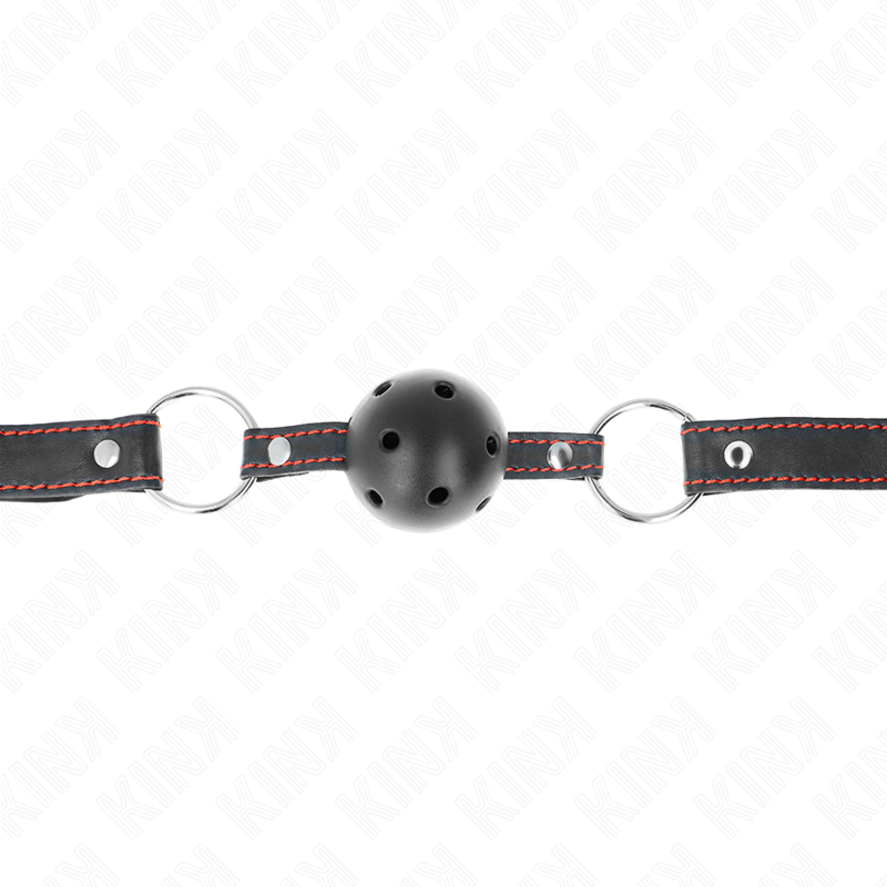 KINK - HOLLOW HARD BLACK BALL GAG MODEL 2 65 x 2.5 CM