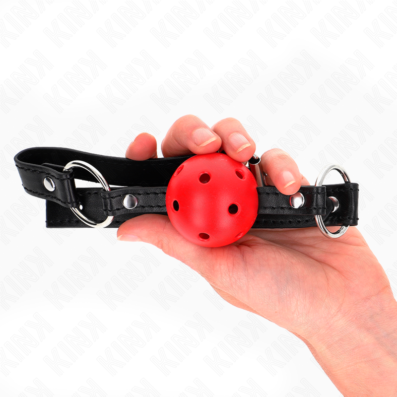 KINK - HOLLOW HARD RED BALL 4.5 CM GAG MODEL 1 63.5 X 2 CM