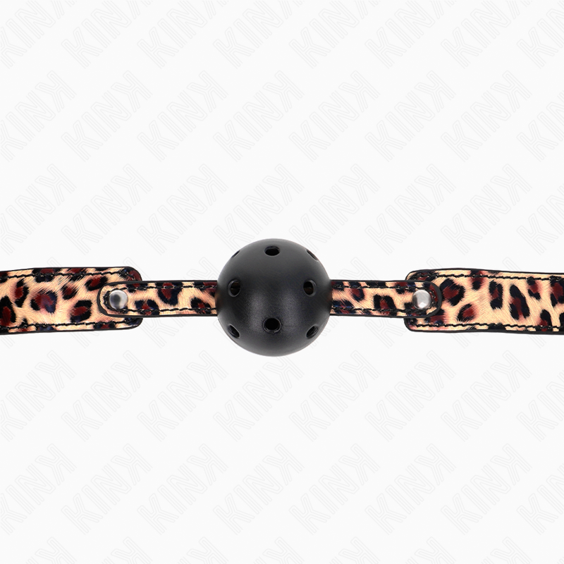 KINK - LEOPARD BREATHABLE BALL 4.5 CM GAG 65 x 2.5 CM