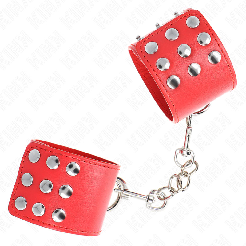 KINK - WRIST RESTRAINTS WITH SNAP FASTEN RED ADJUSTABLE 19-24 CM X 5.5 CM