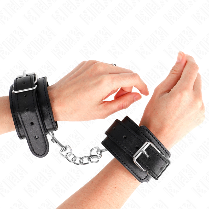 KINK - THIN WRIST RESTRAINTS BLACK ADJUSTABLE 21-33 CM