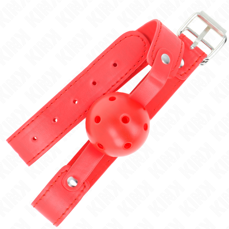 KINK - RED BREATHABLE BALL 4.5 CM GAG 65 x 2.5 CM