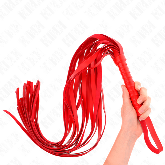 KINK - RED SHORT HANDLE LONG TAIL WHIP 70 CM