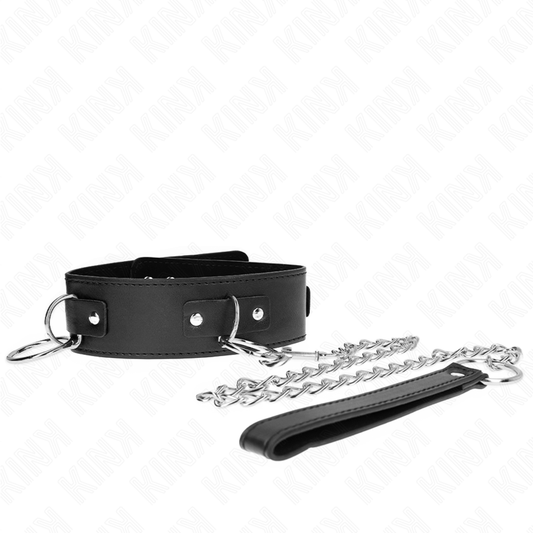 KINK - NECKLACE WITH LEASH 65 CM 3 RING MODEL 2 ADJUSTABLE 36-43 CM X 5 CM