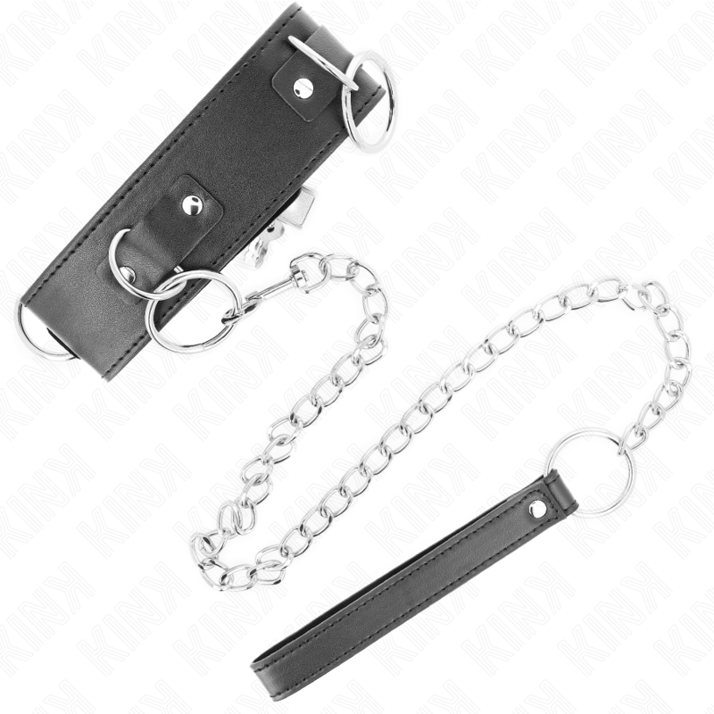 KINK - NECKLACE WITH LEASH 65 CM 3 RING MODEL 2 ADJUSTABLE 36-43 CM X 5 CM