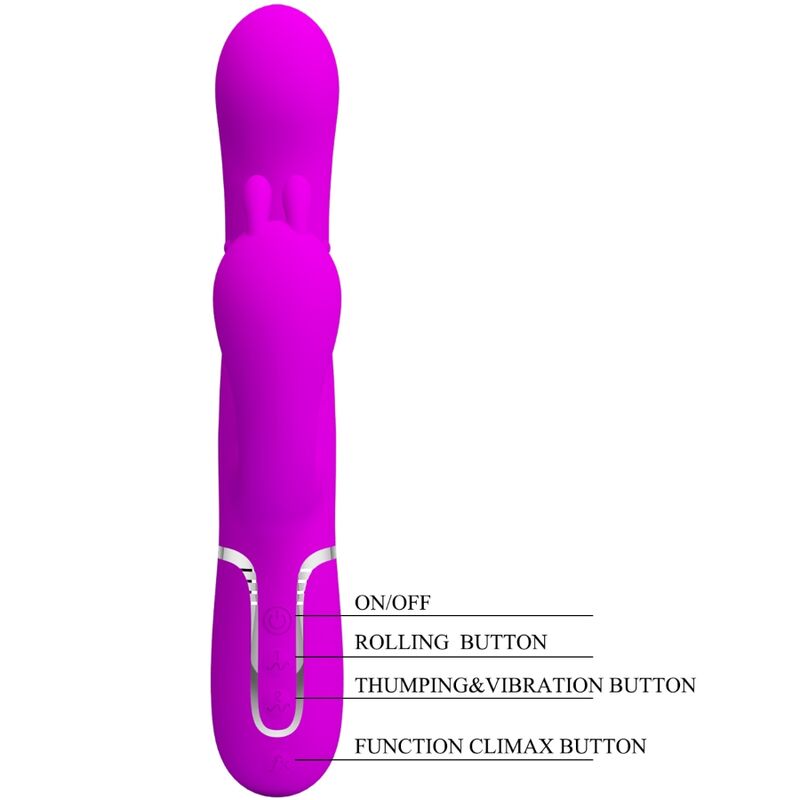 PRETTY LOVE - CAMMY TRIPLE VIBRATOR MULTIFUNCTION 4 IN 1 PINK