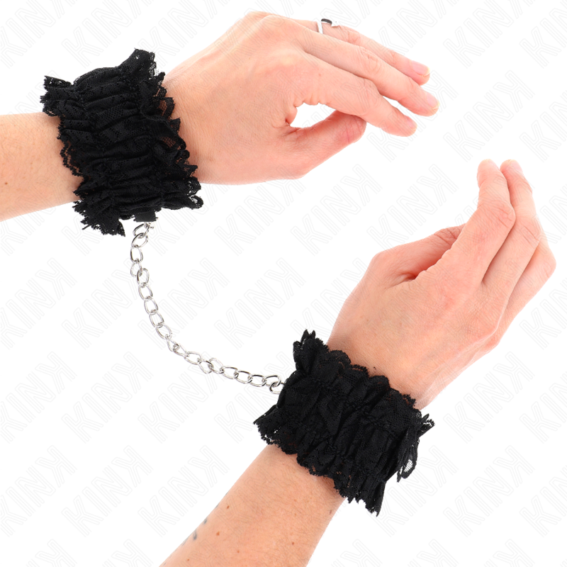 KINK - LACE ELASTIC WRIST RESTRAINTS NEGRO