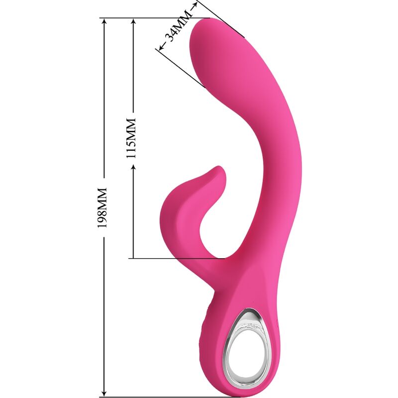 PRETTY LOVE - FRITZ RABBIT VIBRATOR 12 VIBRATIONS PINK