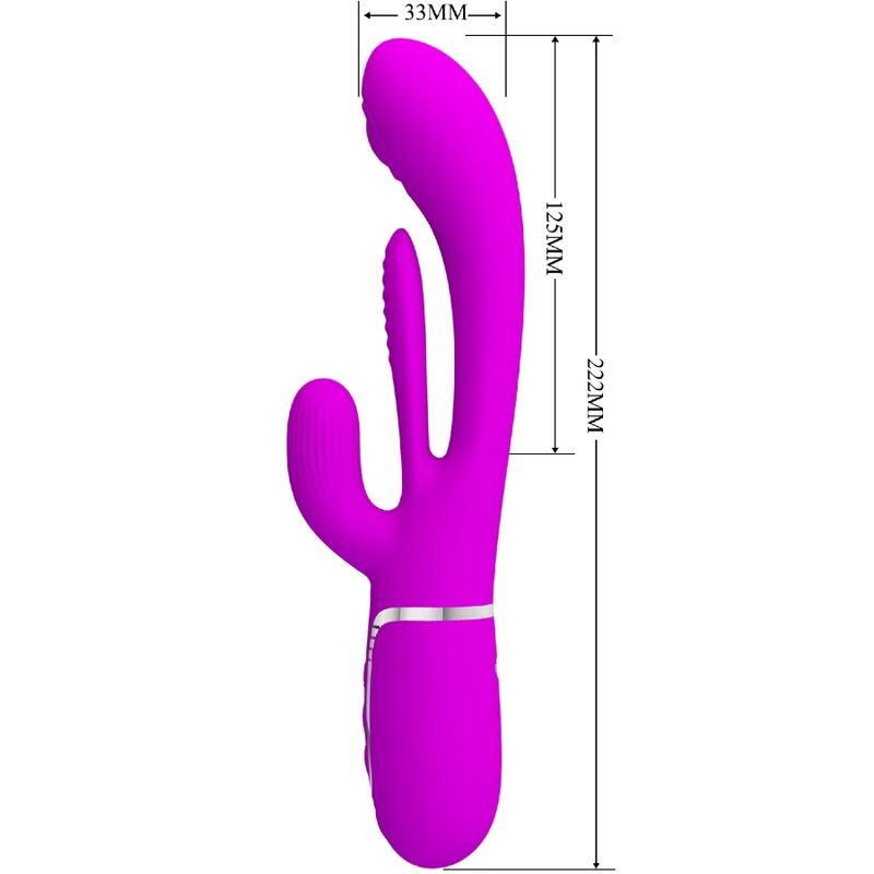 PRETTY LOVE - SHANIA TRIPLE RABBIT VIBRATOR MULTIFUNCTION PINK