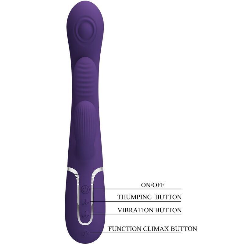 PRETTY LOVE - SHANIA TRIPLE RABBIT VIBRATOR MULTIFUNCTION PURPLE