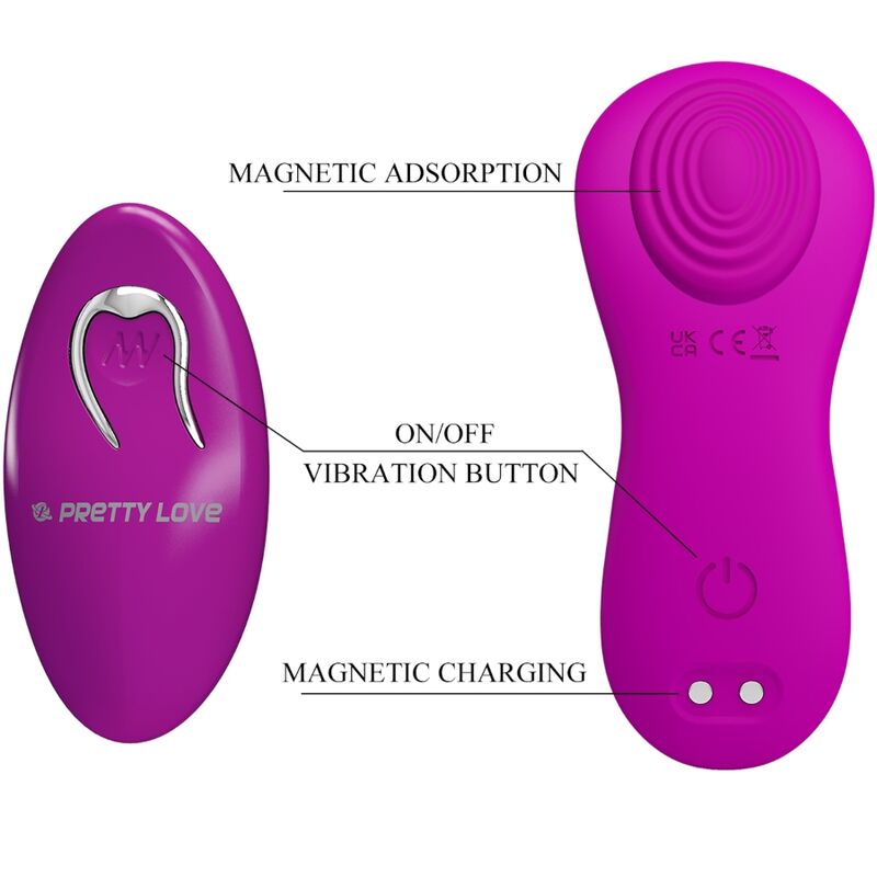 PRETTY LOVE - ROMARIO LAY-ON CLITORIS STIMULATOR REMOTE CONTROL PINK