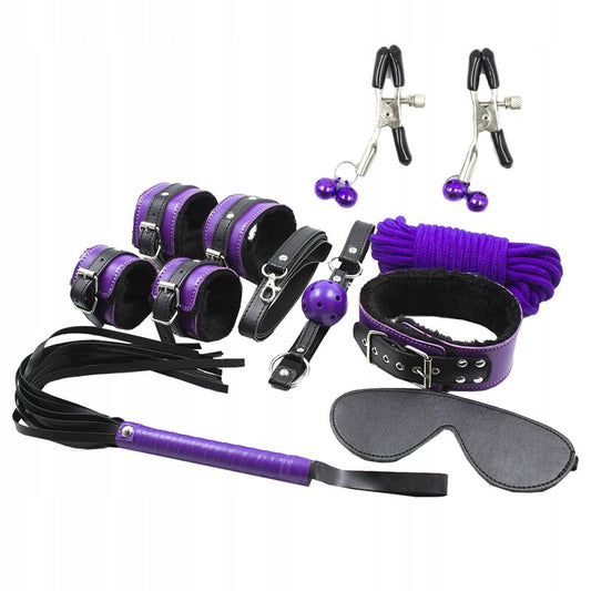 SECRETPLAY - BDSM SET 8PCS PURBLE /BLACK