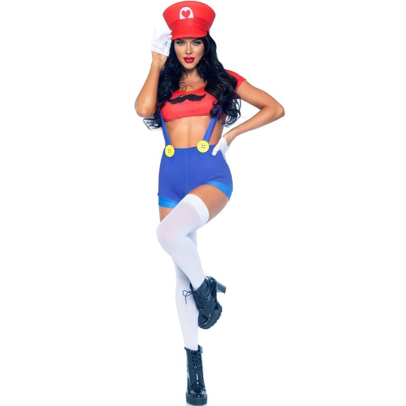 LEG AVENUE - SEXY COSTUME MARIO BROS RED/BLUE S