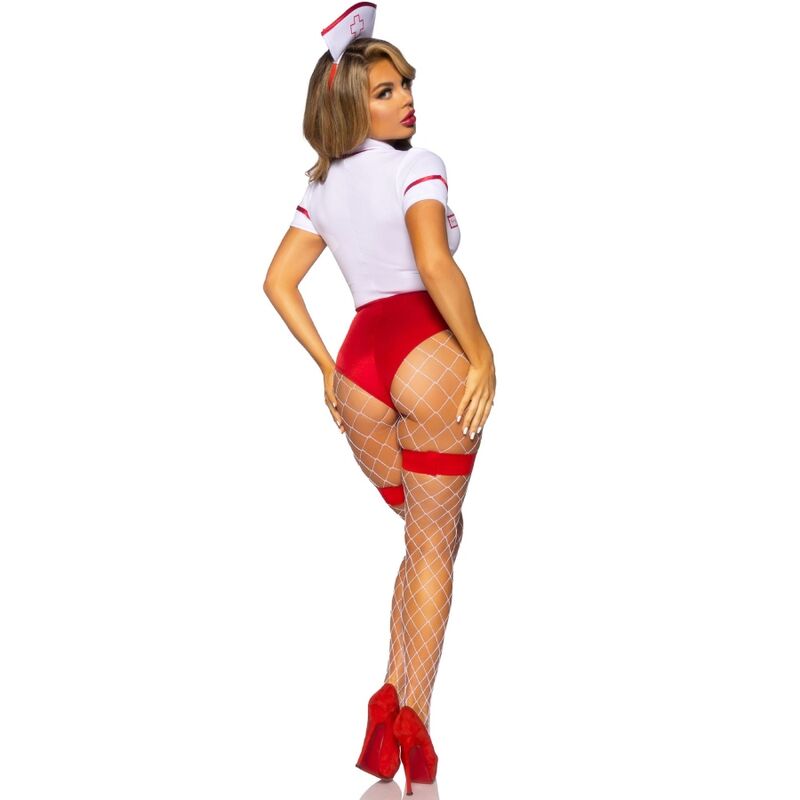 LEG AVENUE - SEXY NURSE COSTUME RED/WHITE M