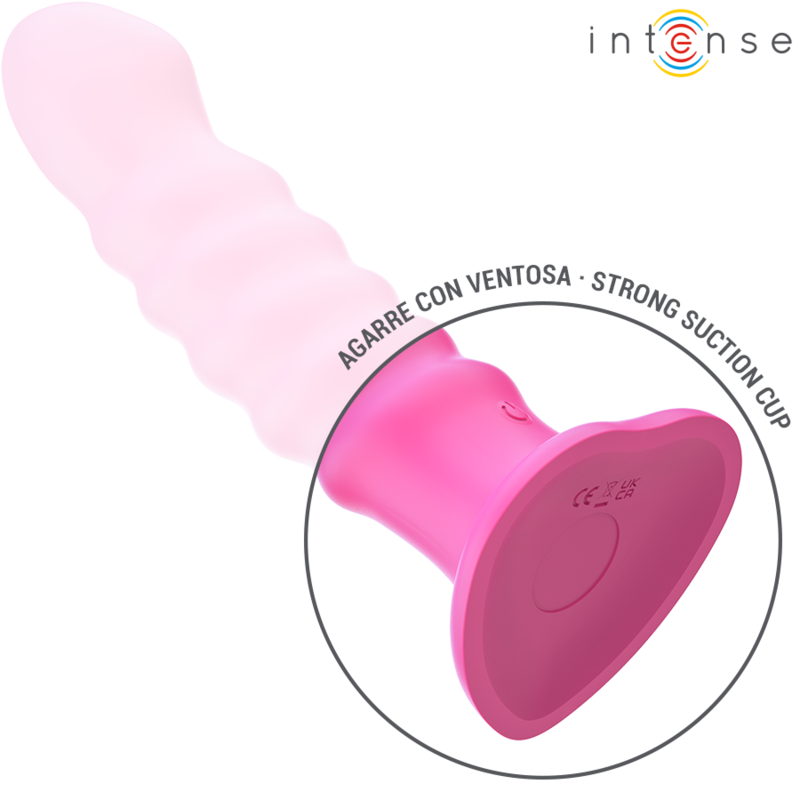 INTENSE - CINDY VIBRATOR SIZE L SPIRAL DESIGN 10 VIBRATIONS PINK REMOTE CONTROL