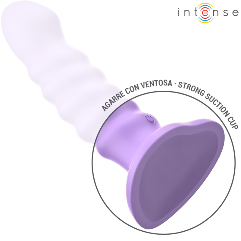 INTENSE - BRENDA VIBRATOR SIZE M SPIRAL DESIGN 10 VIBRATIONS PURPLE REMOTE CONTROL