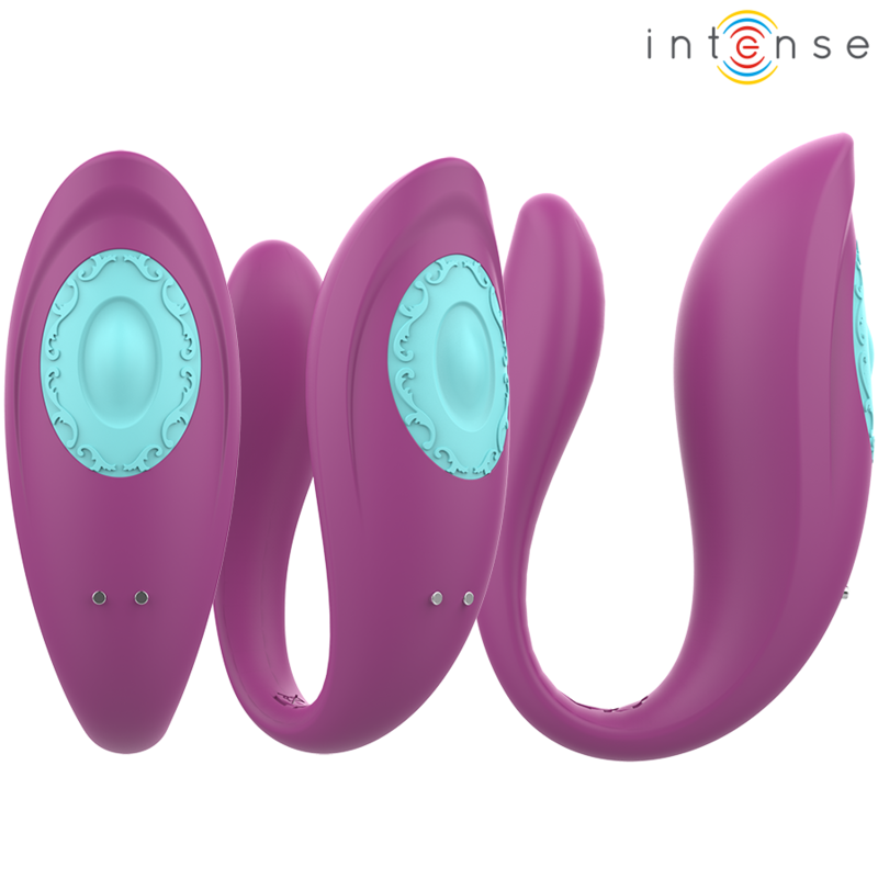 INTENSE - ANNIE U-SHAPED VIBRATOR AND STIMULATOR PURPLE REMOTE CONTROL