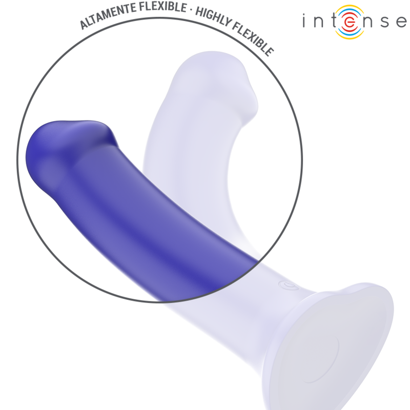 INTENSE - VICTORIA VIBRATOR WITH SUCTION CUP 10 VIBRATIONS DARK BLUE REMOTE CONTROL