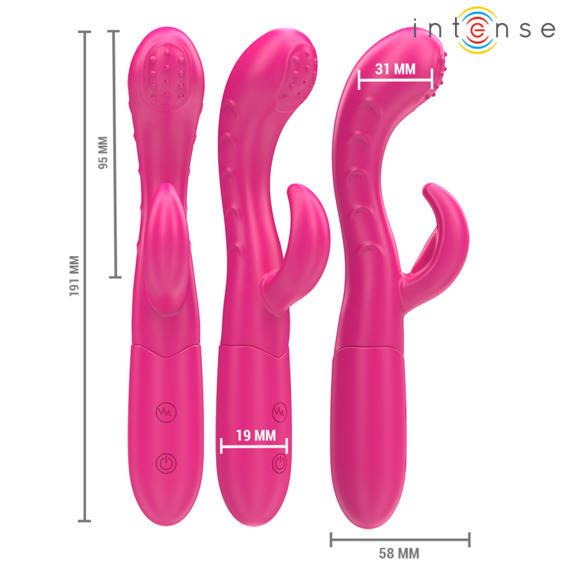 INTENSE - AMARA VIBRATOR WITH STIMULATING TONGUE 10 VIBRATIONS PINK