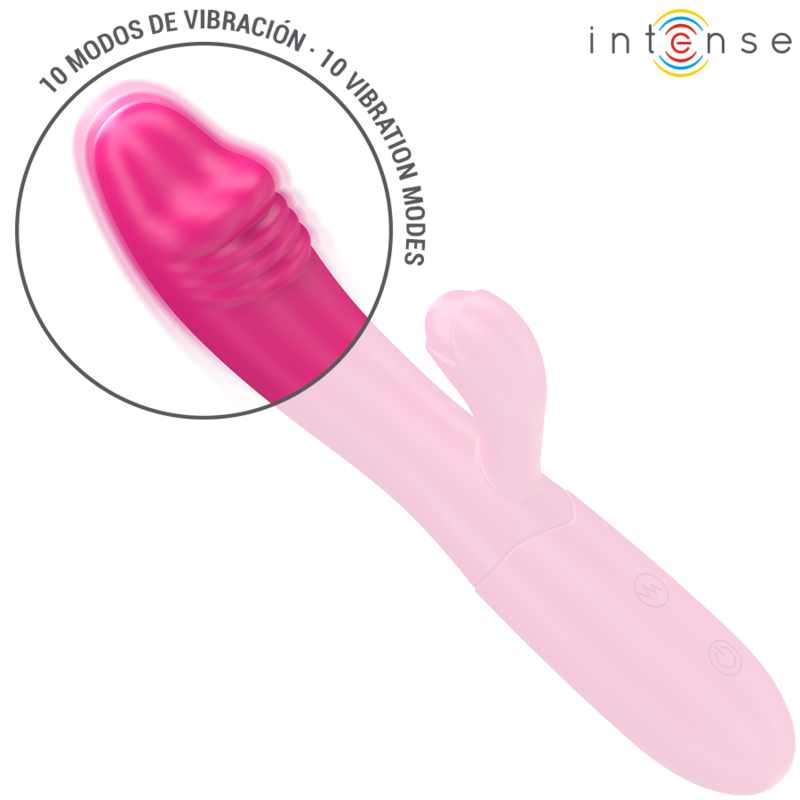 INTENSE - IVY FLEXIBLE VIBRATOR 10 VIBRATIONS WITH STIMULATING TONGUE PINK