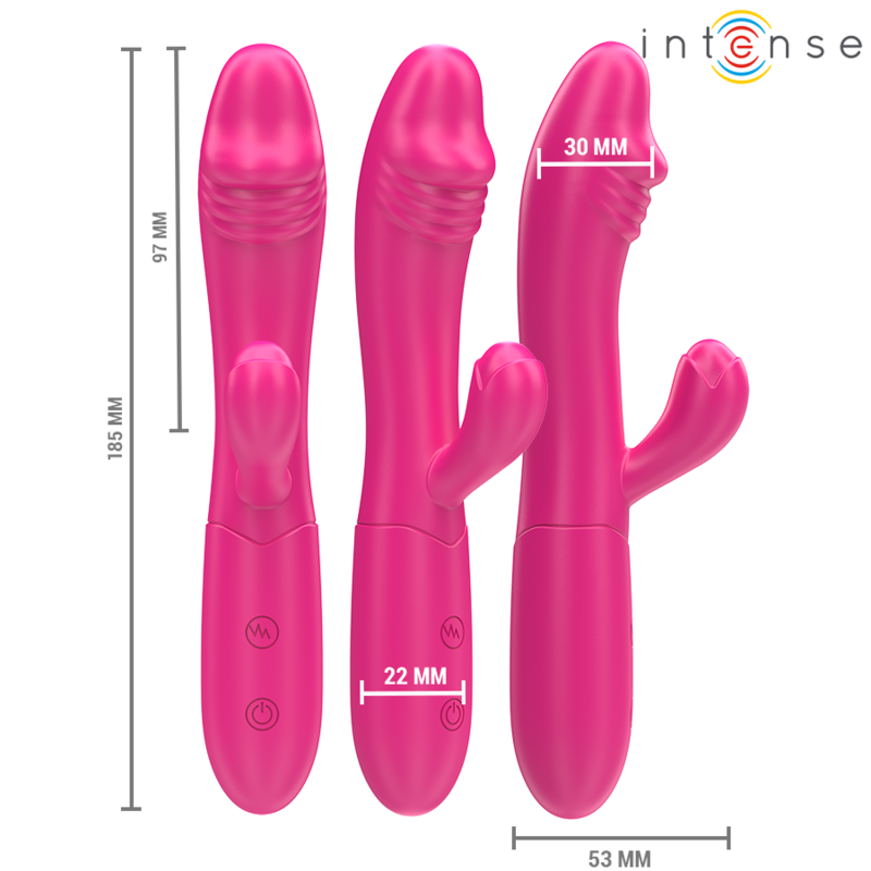 INTENSE - IVY FLEXIBLE VIBRATOR 10 VIBRATIONS WITH STIMULATING TONGUE PINK